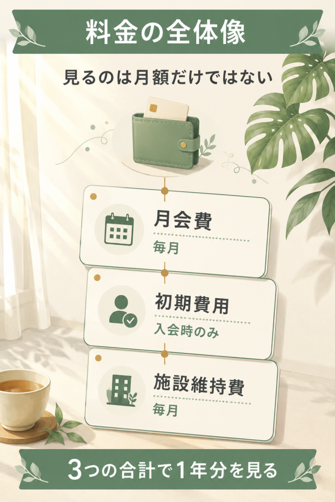 ソエルスタジオの費用が発生するタイミングを3つに分けた図解